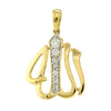 14KY 0.20CTW DIAMOND 'ALLAH' PENDANT