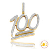 10KY 2.00CTW DIAMOND '100' PENDANT
