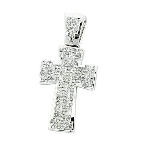 14KW 2.00CTW DIAMOND FANCY CROSS