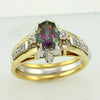 10KY 1.00CTW DIA. & MYSTIC TOPAZ REV RING