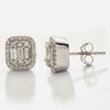 14KW 0.80CTW BAGUETTE DIAMOND EARRING STUDS