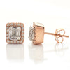 14KR+W 0.60CTW BAGUETTE DIAMOND EARRING STUDS