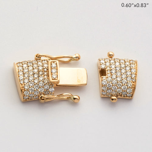 10KY 1.65 CTW DIAMOND CURVED PUSH LOCK FOR LINK