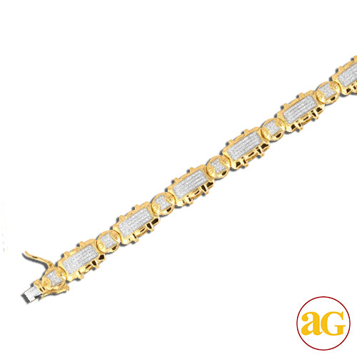 10KY 1.30CTW MICROPAVE DIAMOND MEN'S BRACELET