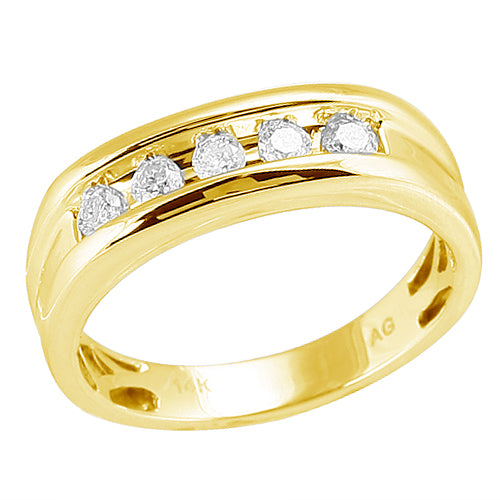 14KY 0.55CTW DIAMOND MEN'S BAND