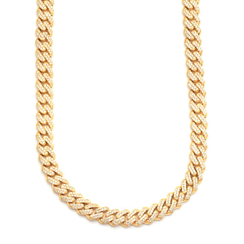 10KY 8.27CTW DIAMOND MIAMI CUBAN CHAIN 19"