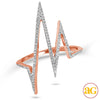 14KR 0.20CTW DIAMOND 'HEARTBEAT' RING
