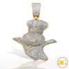 10KY 1.25CTW DIAMOND "DOUGH BOY" PENDANT