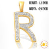 10KY 0.25CTW DIAMOND INITIAL PENDANT - "R"