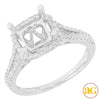 14KW 0.35CTW DIAMOND SEMI MOUNT RING
