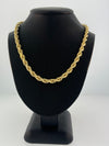 10kt Yellow Gold Diamond Cut Rope Chain