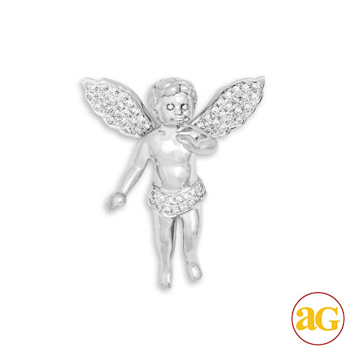 10KW 0.65CTW DIAMOND ANGEL PENDANT