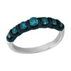 14KW 0.75CTW BLUE DIAMOND RING