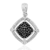 14K 0.25CTW BLACK DIA FANCY PENDANT