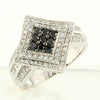 14K 0.75CTW BLACK DIA FANCY RING