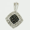 14KW 0.25CTW BLACK DIAMOND PENDANT