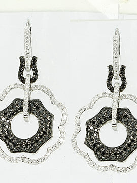 14W 1.85CTW FANCY BLACK DIA. EARRINGS