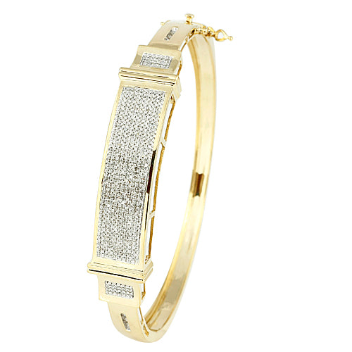 10K 1.75CTW DIAMOND FANCY BANGLE