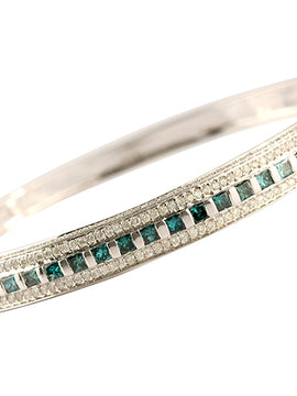 14KW 4.00CTW DIAMOND LADIES BANGLE