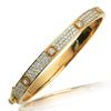 14KY 8.00CTW DIAMOND MENS BANGLE - 8&quot; - 3 ROW