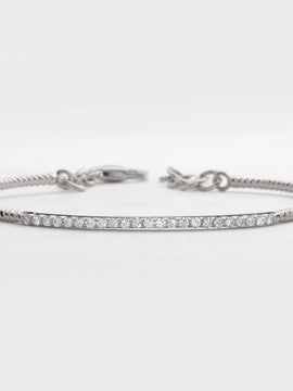 14KW 0.35CTW DIAMOND SINGLE ROW BANGLE