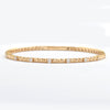 14KY 0.55CTW DIAMOND SINGLE ROW BEADED BANGLE