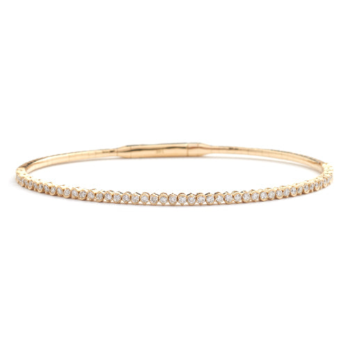 14KY 0.85CTW DIAMOND FLEXIBLE BANGLE