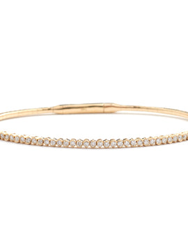 14KY 0.85CTW DIAMOND FLEXIBLE BANGLE