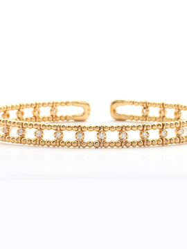 14KY 0.75CTW DIAMOND OPEN CUFF BANGLE