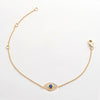 14KY 0.16CTW DIAMOND EVIL EYE BRACELET W/