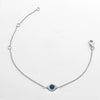 14KW 0.15CTW DIAMOND EVIL EYE BRACELET W/