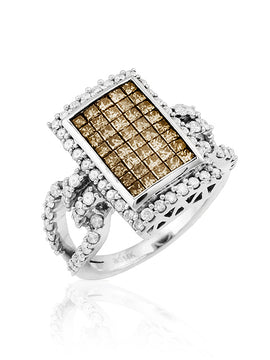 14KW 2.15CTW CHAMPAGNE DIA FANCY RING