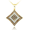 10KY 0.65CTW CHAMPAGNE DIA FANCY PENDANT