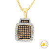 10KY 0.50CTW CHAMPAGNE DIAMOND FANCY PENDANT