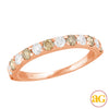 14KW 1.00CTW CHAMPAGNE DIAMOND ROSE GOLD 13-STONE