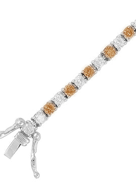 14KW 5.00CTW CHAMPAGNE DIAMOND BRACELET