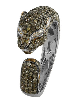 14KW 1.4CTW FANCY CHAMPAGNE DIAMOND RING