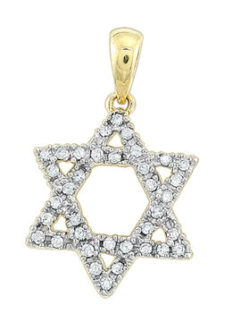 14KY 0.15CTW DIA 'STAR OF DAVID' PENDANT