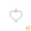 14KW 0.25CTW DIAMOND DOUBLE HEART PENDANT