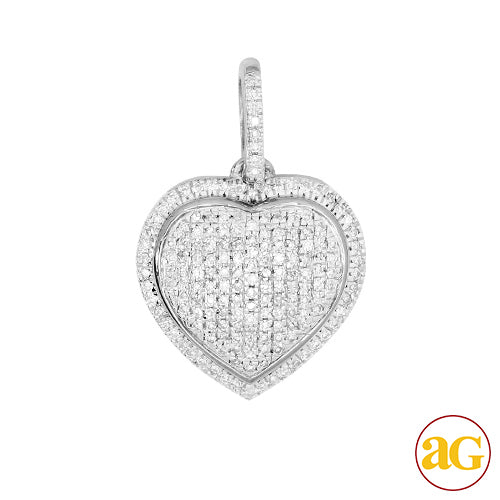 14KW 0.35CTW DIAMOND HEART PENDANT