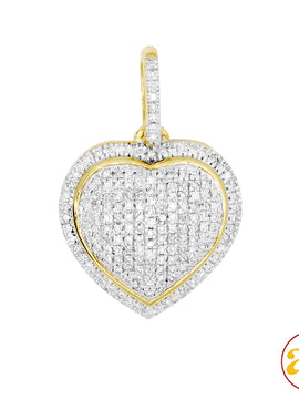 14KY 0.35CTW DIAMOND HEART PENDANT