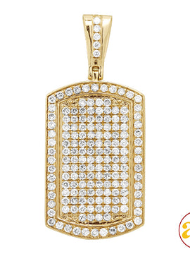 14KY 2.10CTW DIAMOND DOGTAG PENDANT