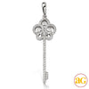 14KW 0.50CTW DIAMOND &apos;FLEUR DE LIS&apos; DESIGN KEY PEN