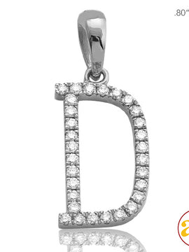 14KW 0.20CTW DIAMOND INITIAL PENDANT