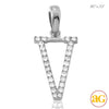 14KY 0.15CTW DIAMOND INITIAL PENDANT