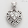 14KW 1.40CTW DIAMOND HEART CLUSTER PENDANT