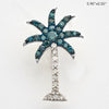 14KW 0.50CTW BD+WD PALM TREE PENDANT