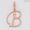 14KR 0.50CTW DIAMOND INITIAL PENDANT