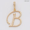 14KY 0.50CTW DIAMOND INITIAL PENDANT