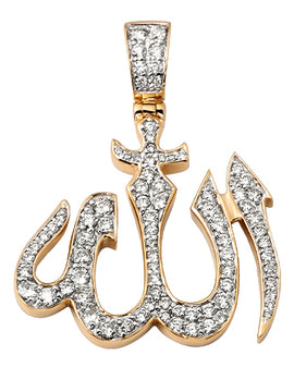 14KY 1.35CTW DIAMOND "ALLAH" PENDANT